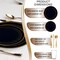 Smarty Had A Party Black with Gold Edge Rim Plastic Wedding Value Set, 720PK 110BGVS120 - alternate 2